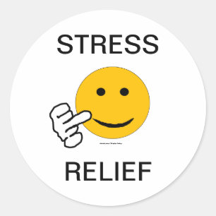 Sticker Rond Sticleur de soulagement du stress du doigt moyen