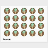Sticker Rond Sticleur Icecream Choco-Chip (Feuille)