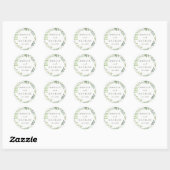 Sticker Rond Sticleur Mariage de feuille d'aquarelle (Feuille)