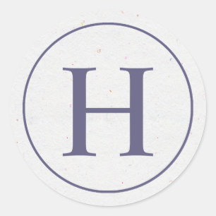 Sticker Rond Sticleur Monogramme à anneaux de lavande