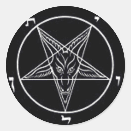 Sticker Rond Sticleur rond Baphomet (Devant)