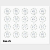 Sticker Rond Sticleur rond Mariage Eucalyptus aquarelle (Feuille)