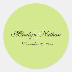 Sticker Rond Sticleur rond noir et vert poire de 1,5 po