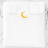 Sticker Rond Sticleur rond simple lune jaune (Sac)
