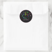Sticker Rond Sticule arc-en-ciel Zodiac noir (Sac)