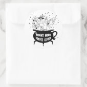 Sticker Rond Sticule d'artisanat du four à café Mount Hood (Sac)