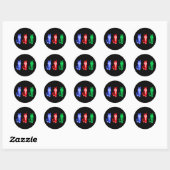 Sticker Rond Sticule de pop de chat grumpy (Feuille)