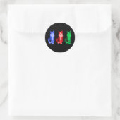 Sticker Rond Sticule de pop de chat grumpy (Sac)