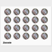 Sticker Rond Sticule grenouille gris arbre (Feuille)