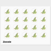 Sticker Rond Sticule grenouille verte - Petit (Feuille)