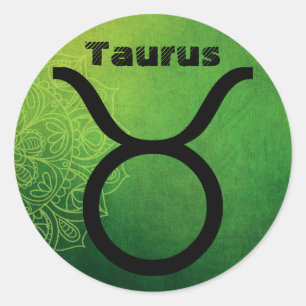 Sticker Rond Sticule Horoscope Zodiac Astrologique Taurus
