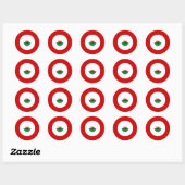 Sticker Rond Sticule rond Welsh Mod Bullseye (Feuille)
