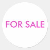 STICKER ROND STIKER "À VENDRE" (Devant)