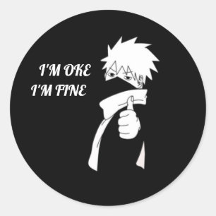 Sticker Rond Stiker anime kakashi enfant