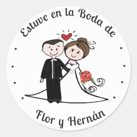 Sticker Rond Stikers Mariage (Devant)