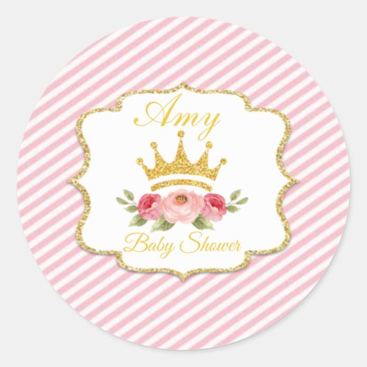 Sticker Rond stikers pegatina motiva coronita dorada (Devant)