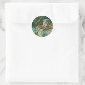 Sticker Rond Still Life, Curtain and Pitcher par Paul Cezanne (Sac)