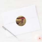 Sticker Rond Still Life with Three Books par Vincent van Gogh (Enveloppe)
