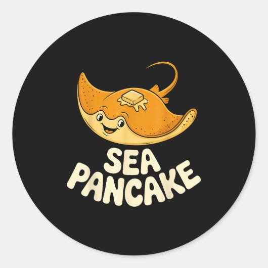 Sticker Rond Stingray Design For Men Women Kids Fish Sting Ray (Devant)