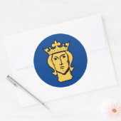 Sticker Rond Stockholm city flag Sweden symbol (Enveloppe)
