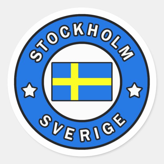 Sticker Rond Stockholm Suède (Devant)