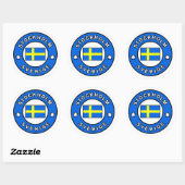 Sticker Rond Stockholm Suède (Feuille)