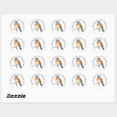 Sticker Rond Stonechat africain (Feuille)