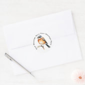 Sticker Rond Stonechat africain (Enveloppe)