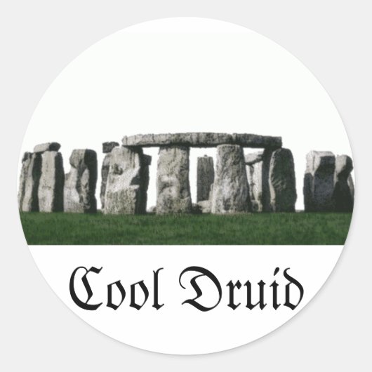 Sticker Rond Stonehenge - Cool Druid (Devant)