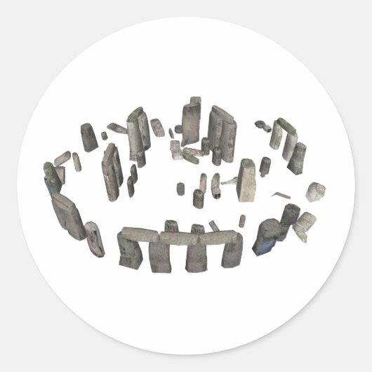 Sticker Rond Stonehenge : Modèle 3D : (Devant)