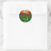 Sticker Rond Stonehenge Standing Stones au coucher du soleil (Sac)
