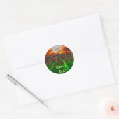 Sticker Rond Stonehenge Standing Stones au coucher du soleil (Enveloppe)