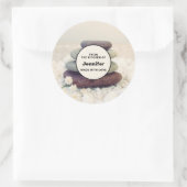 Sticker Rond Stones empilées Méditerranative Cairn Cuisine (Sac)