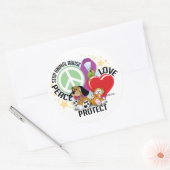 Sticker Rond Stop Animal Abuse PLP (Enveloppe)