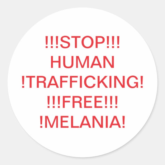 Sticker Rond STOP HUMAN TRAFFICKING Hankamer Artjunkhaus COMIC (Devant)