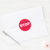 Sticker Rond STOP, ne me nourris pas ! (Enveloppe)