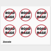 Sticker Rond Stop Road Rage (Feuille)