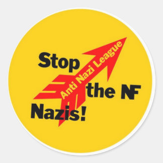 Sticker Rond Stop the National Front Nazis !