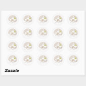 Sticker Rond Stores avec Baby shower neutre Bundle Vert (Feuille)