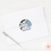 Sticker Rond Stork and Baby (Enveloppe)