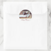 Sticker Rond STORK BÉBÉ GARÇON DOUCHE 3 blanc (Sac)