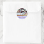 Sticker Rond STORK BÉBÉ GARÇON DOUCHE 3 bleu (Sac)