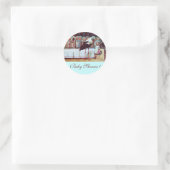 Sticker Rond STORK BÉBÉ GARÇON DOUCHE 3 bleu (Sac)