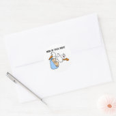 Sticker Rond Stork Maman des jumeaux (Enveloppe)