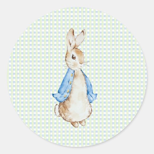 Sticker Rond Storybook Garden Rabbit Inspired Baby Shower  (Devant)