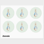 Sticker Rond Storybook Garden Rabbit Inspired Baby Shower  (Feuille)
