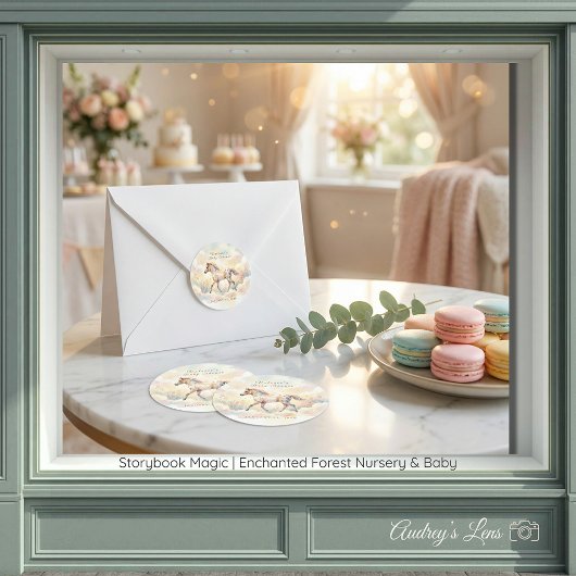 Sticker Rond Storybook Magic Enchanted Forest