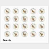 Sticker Rond Storybook Woodland Friends Baby shower (Feuille)
