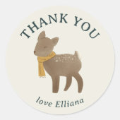 Sticker Rond Storybook Woodland Friends Baby shower (Devant)