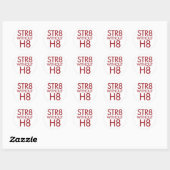 Sticker Rond STR8 sans H8 pas d'assistance 8 (Feuille)